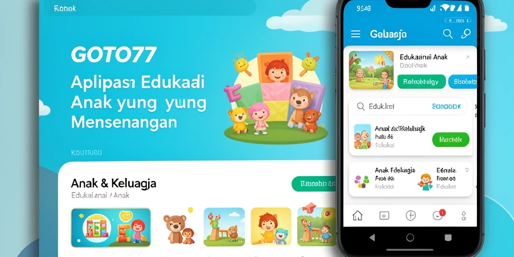Antarmuka GOTO77 yang interaktif dan edukatif untuk anak.