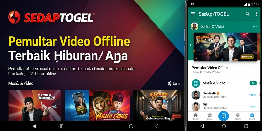 Antarmuka utama SEDAPTOGEL menampilkan fungsi pemutar video offline yang mudah diakses.