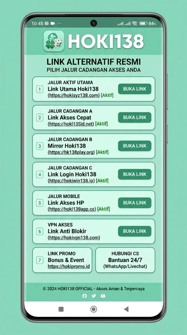 Tampilan link alternatif hoki138
