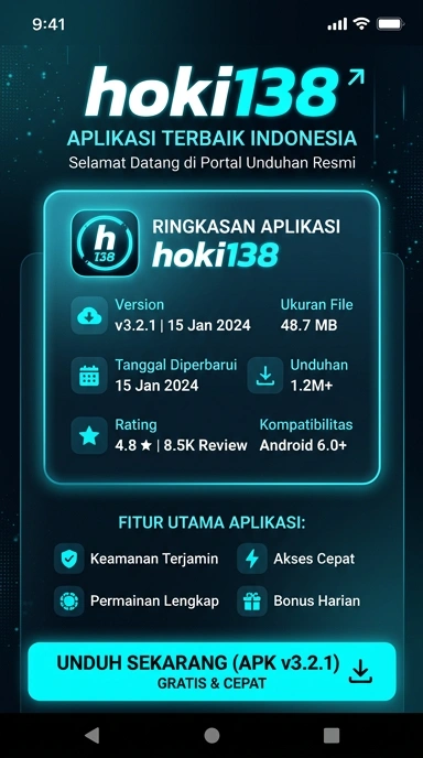 Tampilan halaman APK hoki138